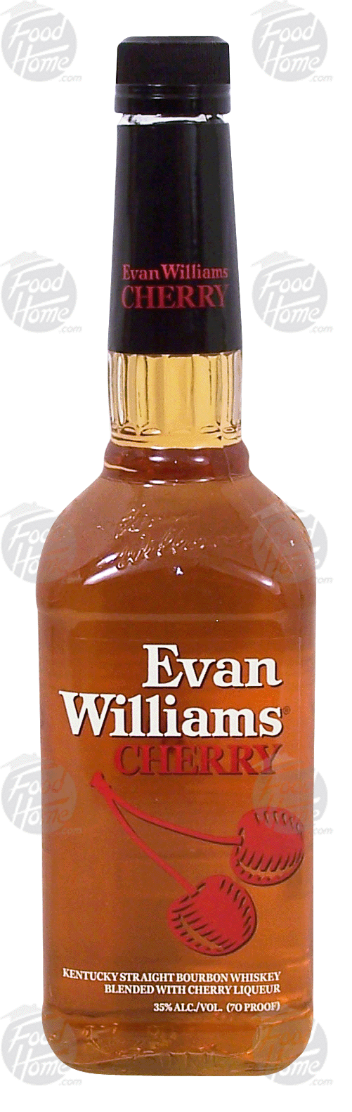 Evan Williams  cherry flavor kentucky straight bourbon whiskey, 35% alc. by vol. Full-Size Picture